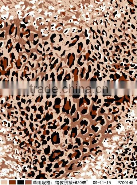 Fashion Design Leopard Print Satin Fabric