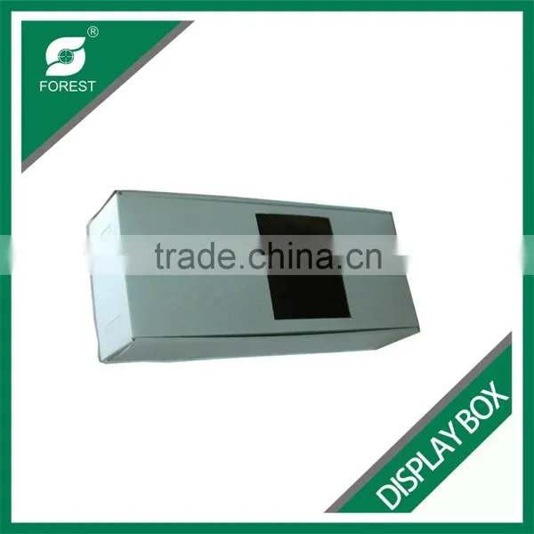 PLAIN WHITE CORRUGATED DISPLAY BOXES TWO BOTTLES VODKA WINE PACKING CARRIERS WITH PLASTIC HANDLE photo-6