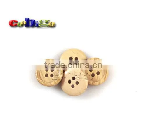 15mm(24L)Dia Deep Grain Imitation Wood Resin Round Buttons for Sewing Craft DIY Bag Appreal Accessories #FLN003-15B photo-3
