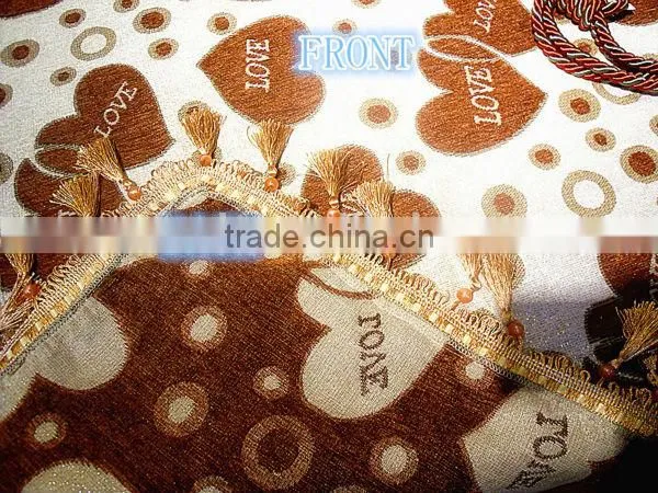 Handmade Fancy Jacquard Chenille Cotton Table Cloth With Fringe photo-3
