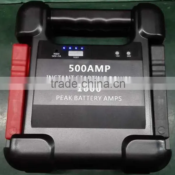 Auto Emergency Jump Starter to Start 12V/24V Vehicles With 1000A Peak Current