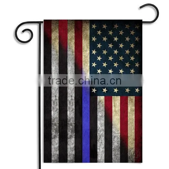 Hot Selling Polyester Blue Red Green Line American Garden Flag photo-2