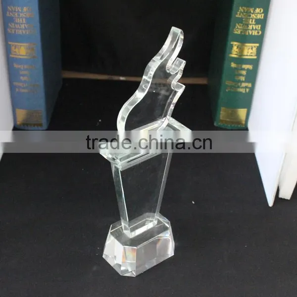 Cheap Transparent Flame Speacial Crystal Trophy photo-4