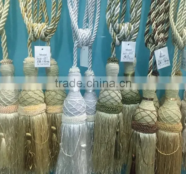 China Supplier Curtain Tassel Fringe Polyester Tassel photo-3