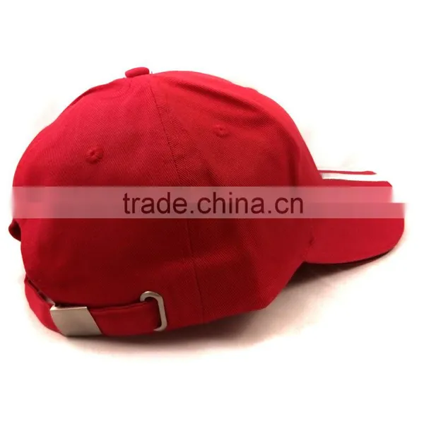 Custom Best Quality Red Acrylic Embossed Baseball Hat With Metal Buckle Supplier's Choice photo-4