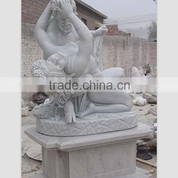 Chinese Interesting Stone Women and Sheep Sex Sculpture photo-4