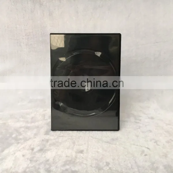 14mm Standard Plastic Glossy Black Cover Long DVD Case for One Disk photo-3