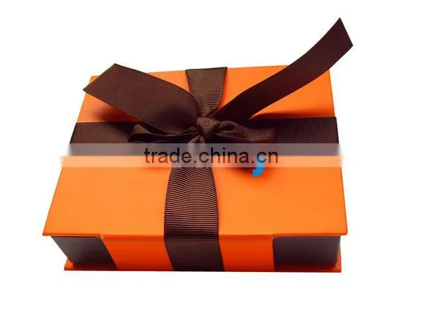 Luxury Chocolate Gift Packaging Box With Satin Ribbon Custom Design