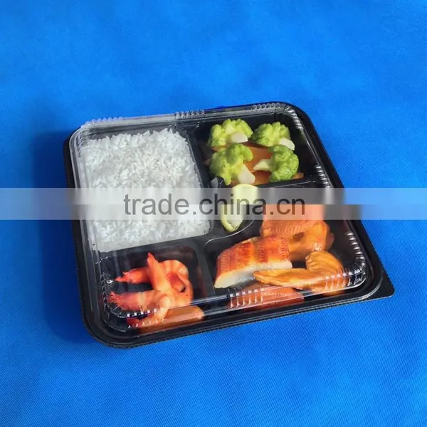 Take Out PS Plastic 5 Compartments Bento Box photo-6