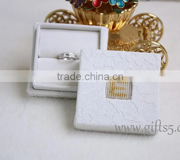 2016 New Design Wedding Ring Boxes Ring Jewelry Box With Beaded Name Plate of S photo-2