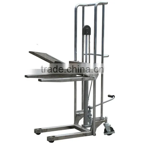 Hydraulic Foot Pump Type Stainless Steel Forklift Stacker photo-3