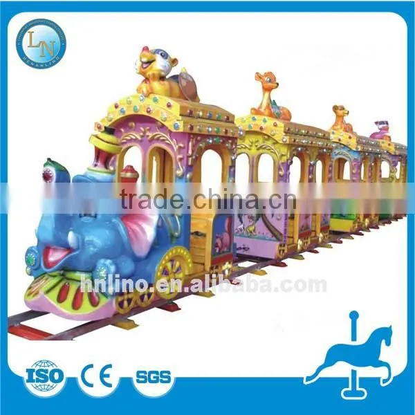 Children Electric Train Toy for Sale! China Supplier Lino Electric Elephant Ride on Train With Tracks photo-2