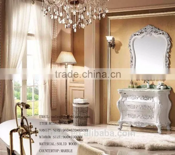 Modern High Quality Hotel Bathroom Cabinets Furniture in White WTS843 photo-2