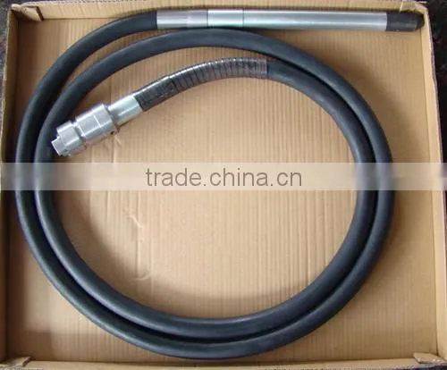 Inserting Concrete Vibrator Shaft