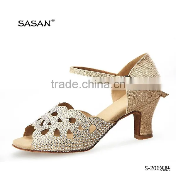 New Arrival White Crystal Woman Tango Dance Shoes