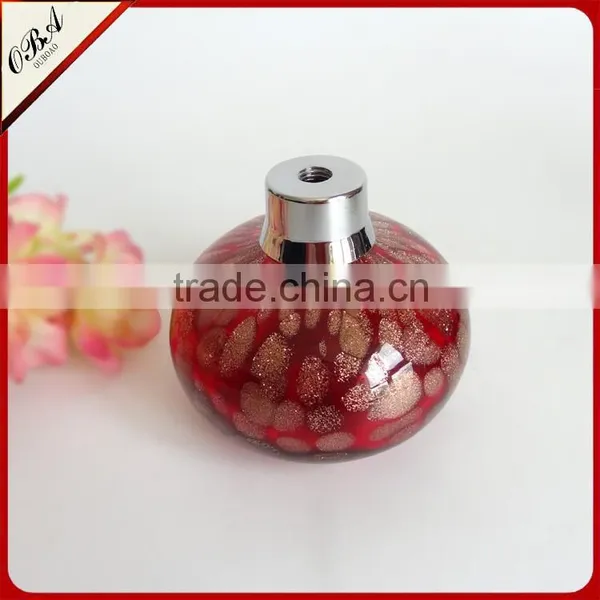 Handmade Red Gold Pot Air Bag Glass Perfume Bottle / Wholesale 80ml Empty Glass Air Bag Atomizer Perfume Bottle photo-3