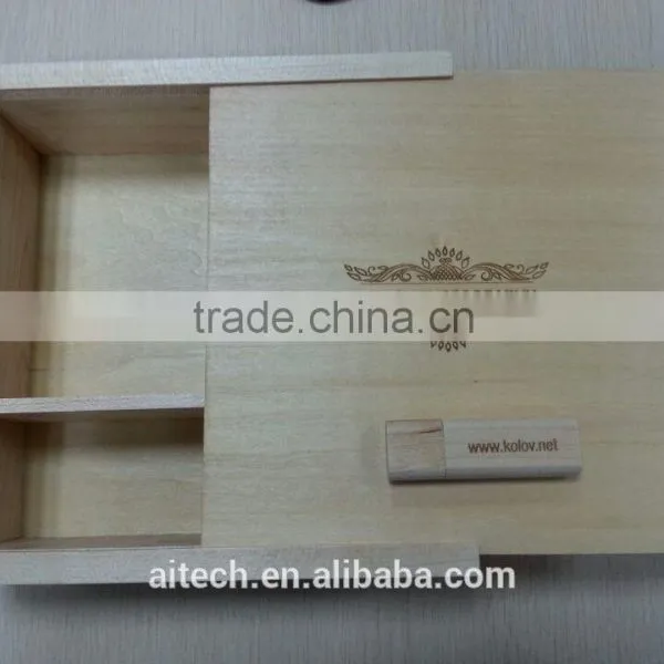 Popular Wedding Gift Gift Wooden USB Sticks New Custom Wooden Box Silk Print Logo Usb 2.0 Memory Flash Stick Pen Drive photo-4