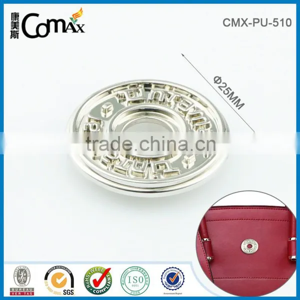 Anti-Rust Shiny Silver Circle Custom Jeans Metal Label