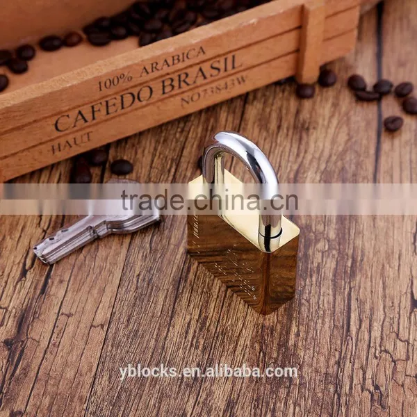 High Polished Brass Padlock/padlocks/Door Locks/cabinet Locks Rigid Plastic Package