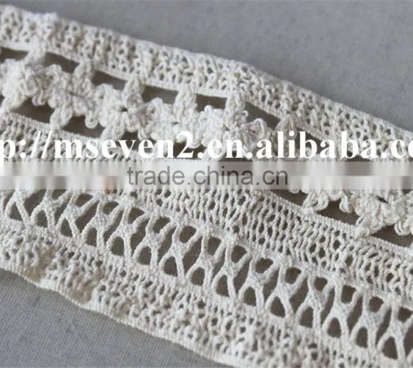 High Quality Design Lace in 7.2cm 100% Cotton Embroidery Running Yardage for Sale photo-3