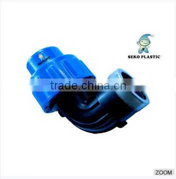 ISO PP Pipe Fitting for Irrigation, PP Compression Elbow/PP Material Plastic Pipe Compression Fittings Equal Elbow photo-5
