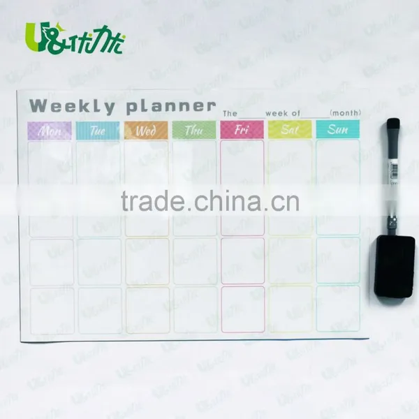 Dry Erase Calendar Flexible Magnet Board for Refrigerator 12 X 16.5 Inches Magnetic Organizer photo-5
