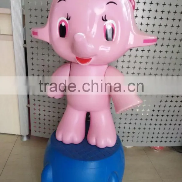 OEM Blow Molding Plastic Large Animal Figurines Elephant Craft 3D Cartoon Character photo-3