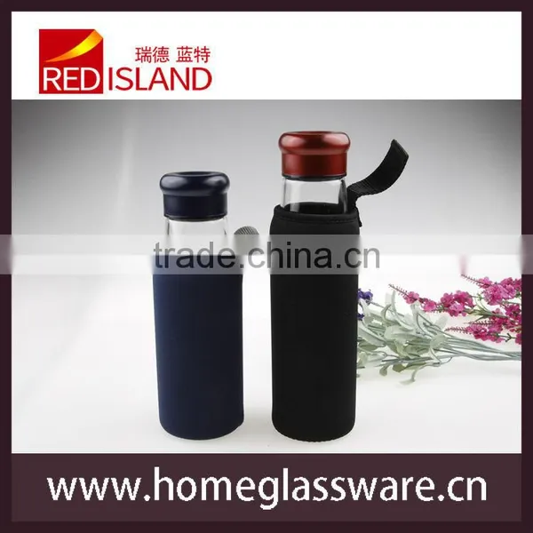 Glass Water Bottle for Outdoor Usage With Fabric Sheath photo-2