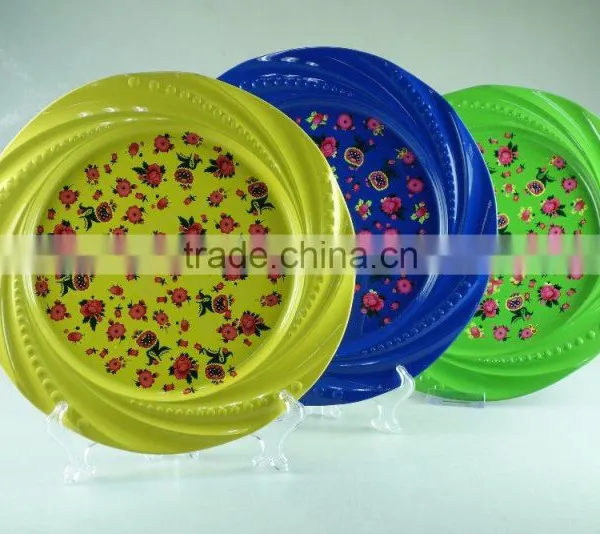 New Stainless Steel Decal and Spray Paint Plate Cast Iron Food Storage Dish Enamel Round Dish photo-3