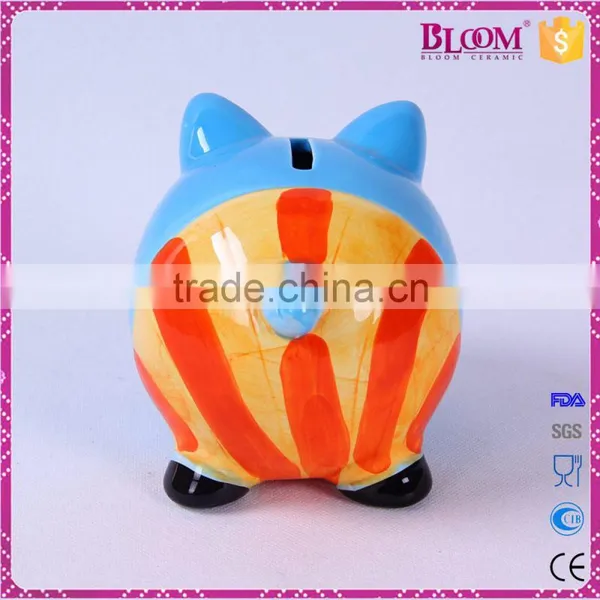 New Design of Hand Painted Ceramic Custom Coin Bank photo-3