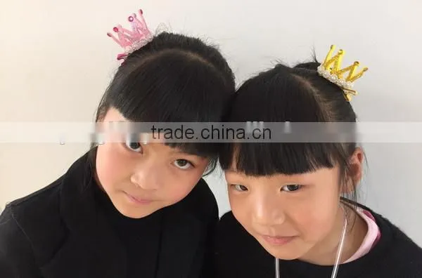 New Premium 3D Assorted Princess Cinderella Inspired New Design Polyester Barrette Felt Hair Clip With Sequin Rhinestone photo-4