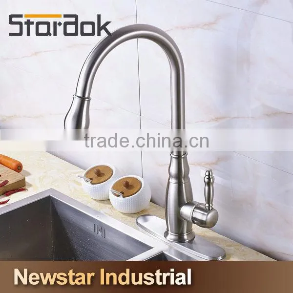 Star.aok Nickel Brushed Single Handle CUPC Kitchen Faucet photo-2