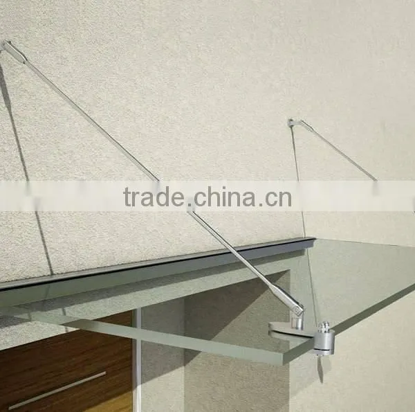 Modern Design Stainless Steel Glass Canopy Fittings/outdoor Tempered Glass Canopy System for Door,window,car Parking photo-3