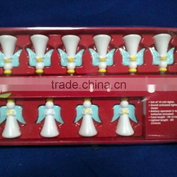 Plastic LED Xmas Music Angel Lighting Figure Christmas Decoration photo-2