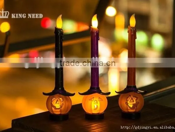 Sales Promotion Acrylic Halloween Decoration Pumpkin Shape Led Candle photo-6
