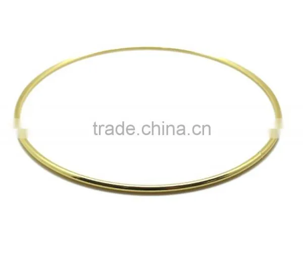 Round Ring With High Quality Butt Welded, Bright Brass Color Metal O Ring, Steel Wire Rings ID 10" photo-2