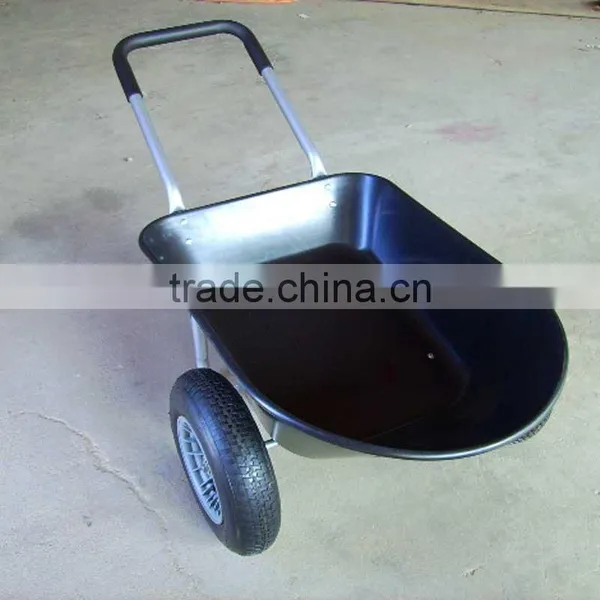 78Liter Double Wheel Poly Tray Wheelbarrow photo-2