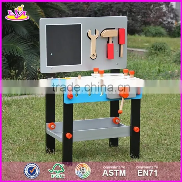 New Children Pretend Play Tool Kit Toys Wooden Kids Tool Bench W03D083 photo-6