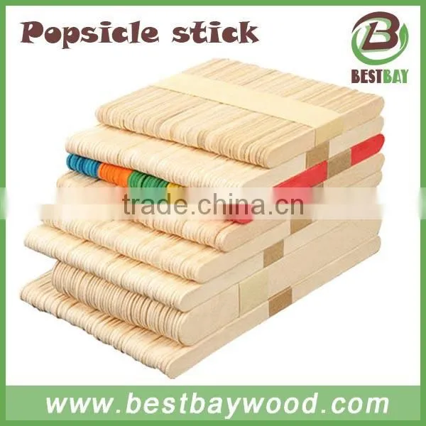 China Manufacturer Wooden Bulk Popsicle Stick 114mm photo-3