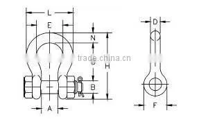 ATLI SKA-S6-S2130BX Factory Price Screw Pin Anchor Shackle/bow Shackle photo-2