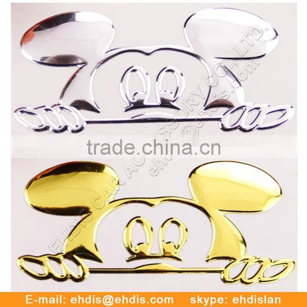 Bunny Animal Abs Plastic Car Body Sticker Lapel Pin With Antique Plating Badges Emblems photo-2