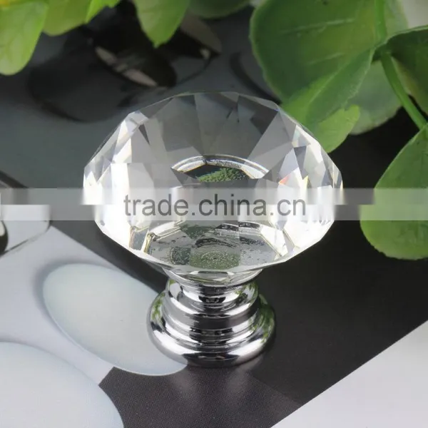 1pcs 30mm Diamond Crystal Glass Alloy Door Drawer Cabinet Wardrobe Pull Handle Knobs Drop Shipping Wholesale photo-5