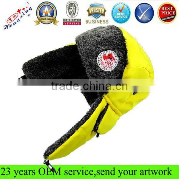 Fashion Avitor Bomber Custom Logo Baby Kid Winter Hat With Ear Flaps