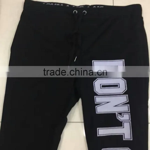 Women Fashion Print Black Slim Fit Sports Trousers photo-4