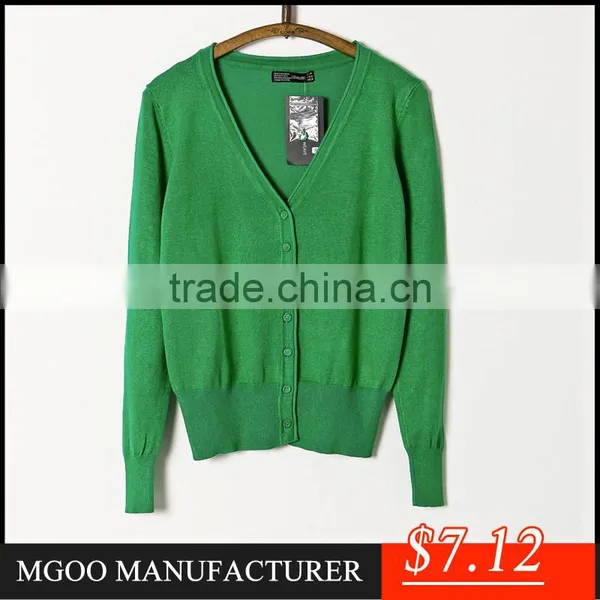 MGOO High Quality Cotton New Brand Mini Sweaters Long Sleeves Slim Fitting Women Cardigan Classic Style photo-2