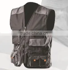 EU Multi Pocket Canvas Work Safety Vest With Pockets photo-2