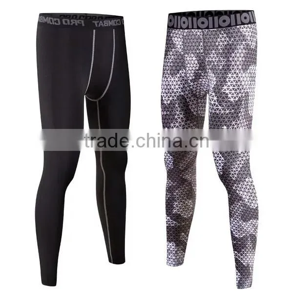Men's Custom Dri Fit Tight Fit Sport Gym Leggings Pants Wholesale photo-3