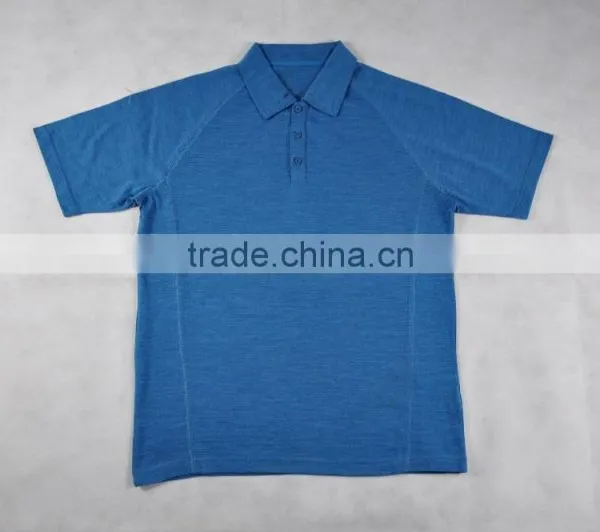 100% Men's Superfine Merino Wool Fashionable Golf Polo T-Shirts Size Plus photo-5