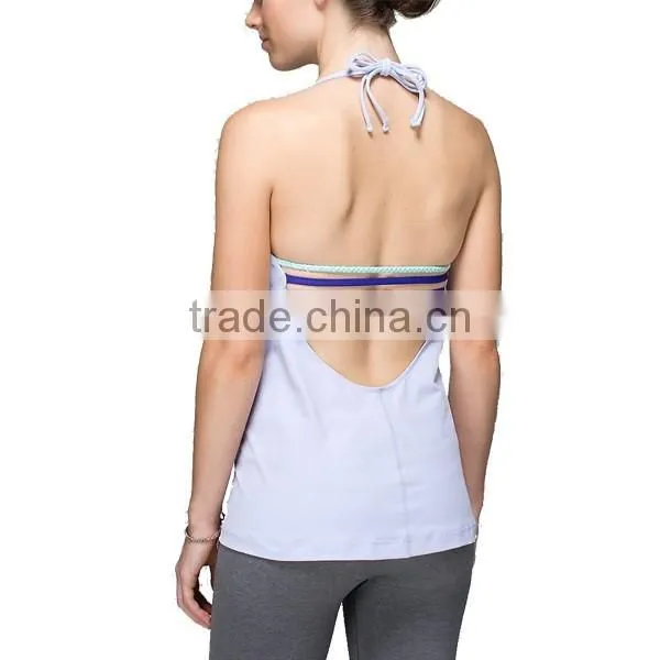 2016 Plain Yoga Stringer Tank Top Wholesale Ladies Gym Top Women Tank Top Yoga photo-3