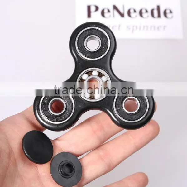 Tri-Spinner Fidget Toy Plastic EDC Hand Spinner For Autism and ADHD photo-4